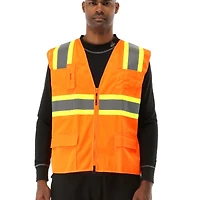 RefrigiWear Men's Hi Vis Orange Safety Work Vest