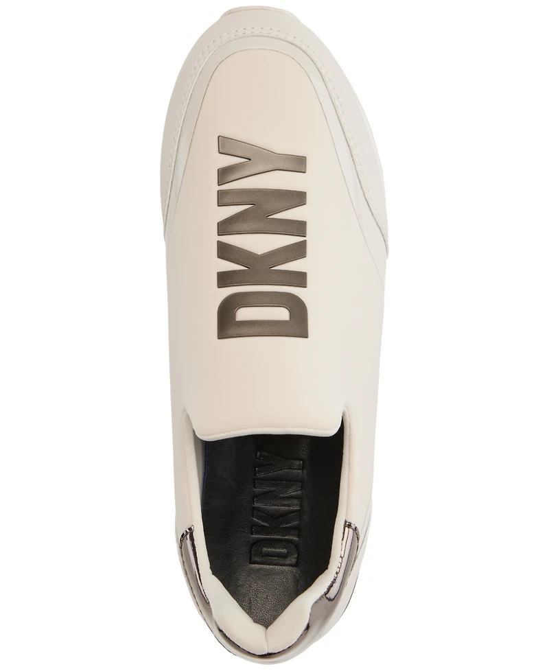 Dkny Women's Dalla Logo Slip-On Striped Platform Sneakers