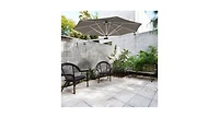 8ft Wall-Mounted Telescopic Folding Tilt Aluminum Sun Shade Umbrella