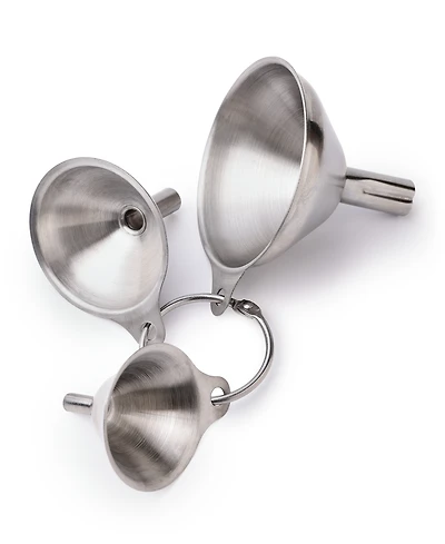 The Cellar 3-Piece Stainless Steel Key Ring Funnel Set