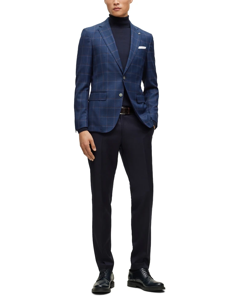 Boss by Hugo Boss Men's Checked Stretch Slim-Fit Jacket