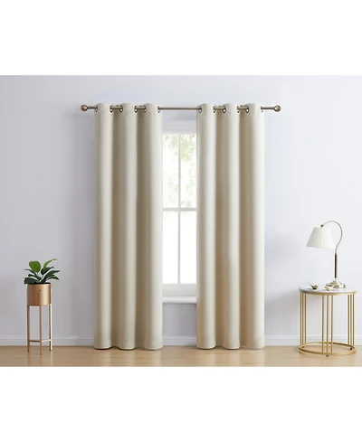Hlc.me Laurance Full Shaded Blackout Curtains - Thermal Insulation Light Blocking Home Theater Grommet Window Drapery Basement Curtains