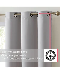 Hlc.me Laurance Full Shaded Blackout Curtains - Thermal Insulation Light Blocking Home Theater Grommet Window Drapery Basement Curtains