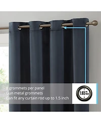 Hlc.me Sawyer Premium Luxurious Lush Velvet Soft Light Filtering Grommet Window Curtains