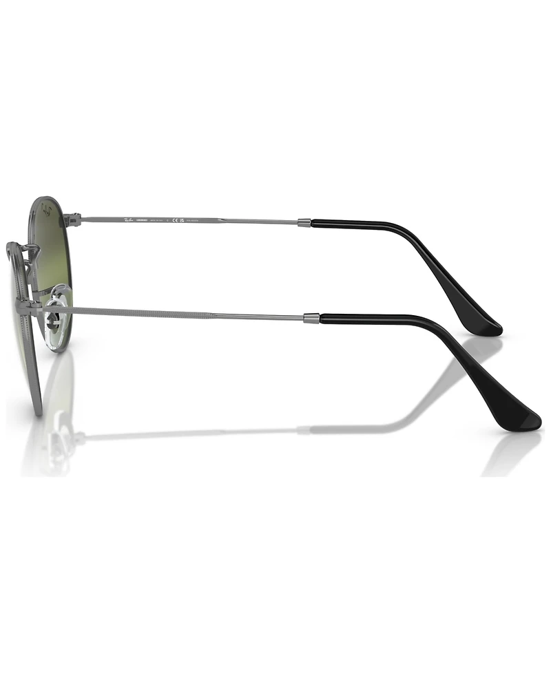 Ray-Ban Men's Round Metal Chromance Polarized Sunglasses, Mirror Gradient RB3447