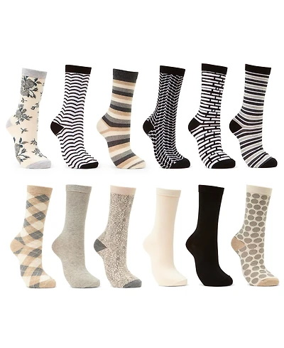 Women's Dress Crew Socks 12 Pack