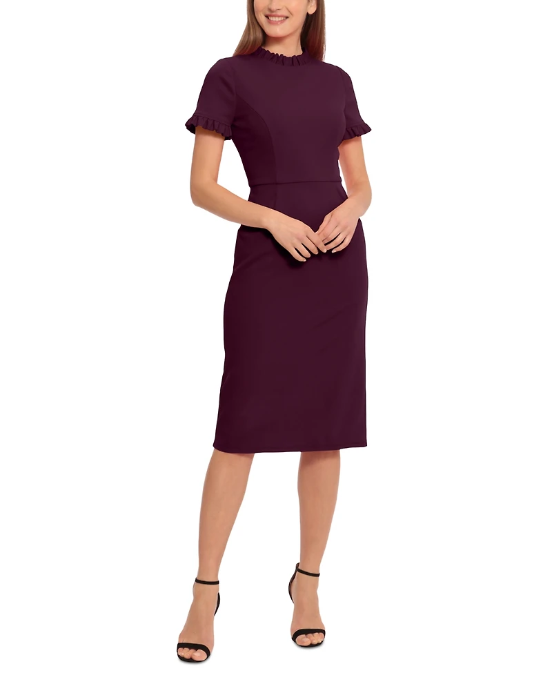 Maggy London Women's Ruffled-Trim Sheath Dress