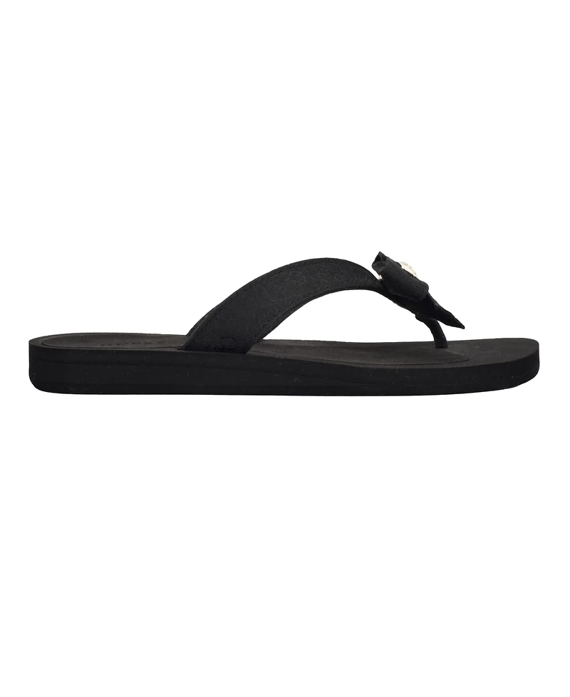 Guess Women's Tutu Eva Fashion Bow Detail Flip Flop Sandals