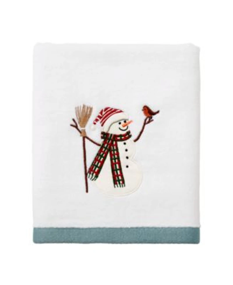 Avanti Snowman Park Holiday Bath Towels