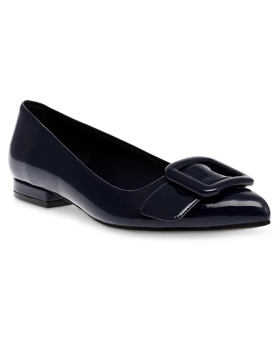 Anne Klein Women's Kalea Pointed Toe Buckle Flats