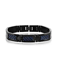 Stainless Steel Carbon Fiber Bracelet