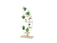 Slickblue 6 Tier 9 Potted Metal Plant Stand Holder Display Shelf with Hook