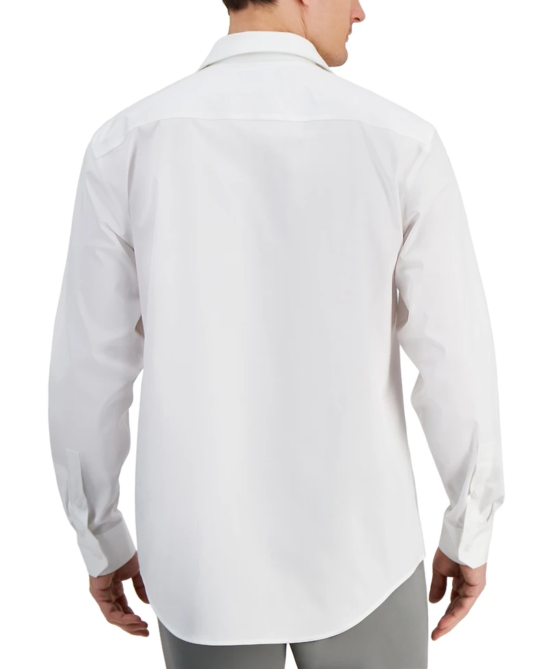 Alfani Men's Regular Fit Covered Placket Tuxedo Shirt, Created for Macy's