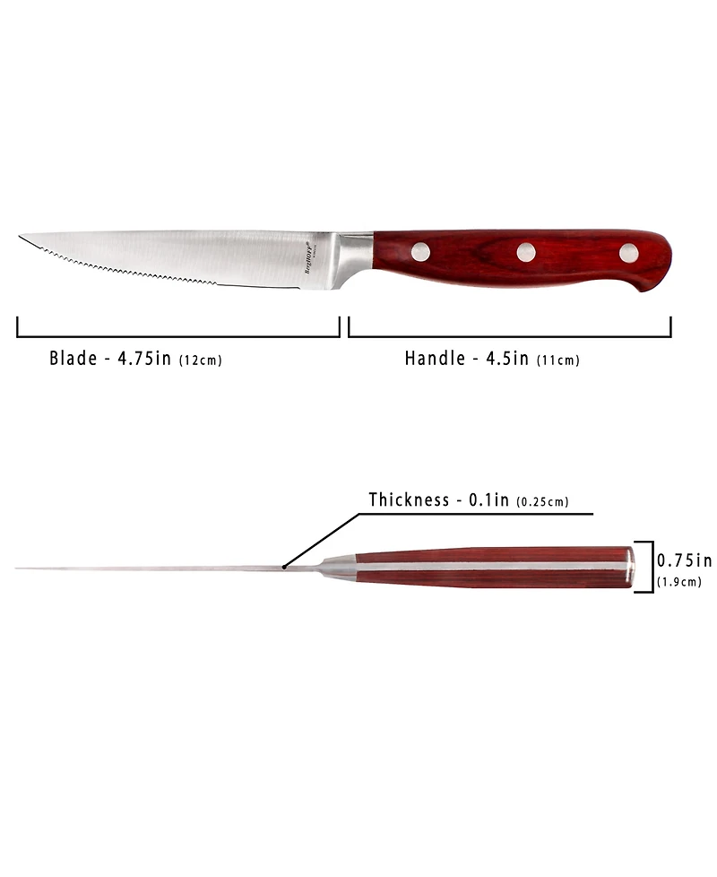 BergHOFF Pakka Wood 4-Pc. Steak Knife Set