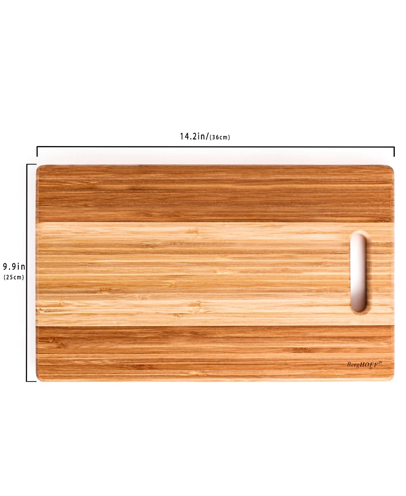 Bamboo 3 Piece Two-Tone Board with Handle and Aaron Probyn Cheese Knives Set