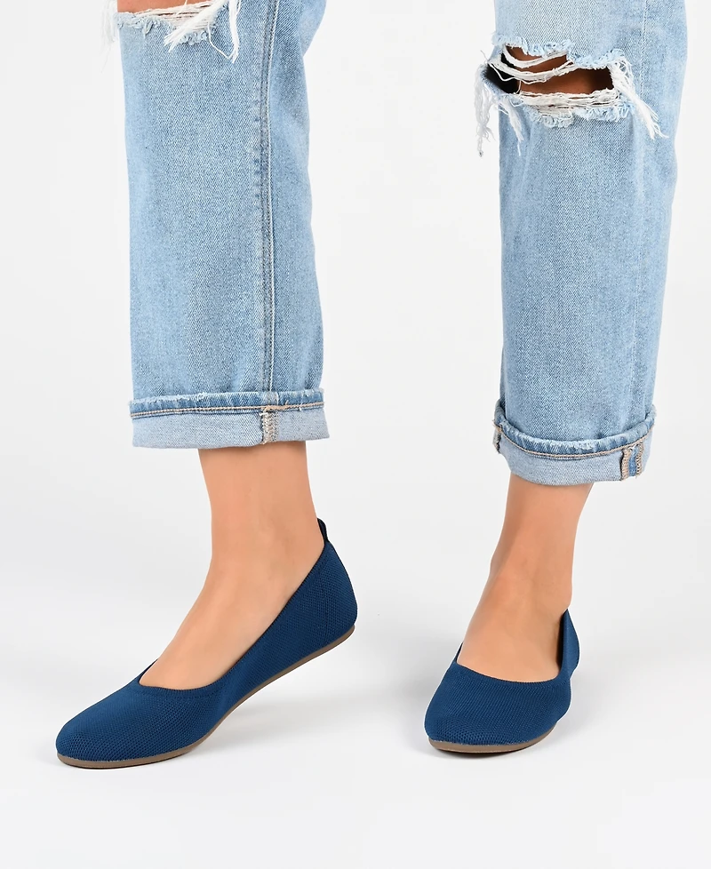 Journee Collection Women's Jersie Knit Flats