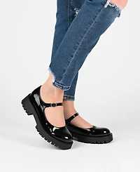 Journee Collection Women's Kamie Lug Sole Mary Jane Flats