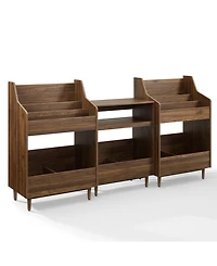 Crosley Furniture Liam 3Pc Medium-Density Fiberboard (Mdf) Record Player Stand And Vinyl Storage Set