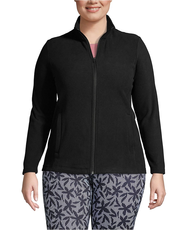 Lands' End Women's Plus Anyweather Fleece Full Zip Jacket