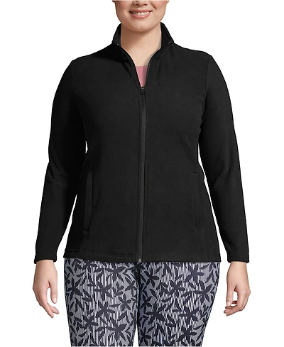 Lands' End Women's Plus Anyweather Fleece Full Zip Jacket