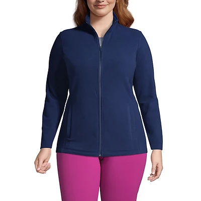 Lands' End Women's Plus Anyweather Fleece Full Zip Jacket