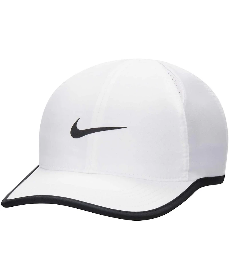 Youth Boys and Girls Nike White Featherlight Club Performance Adjustable Hat
