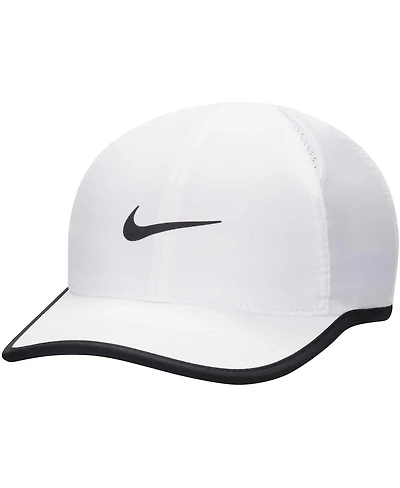 Youth Boys and Girls Nike White Featherlight Club Performance Adjustable Hat