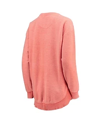Women's Pressbox Orange Distressed Clemson Tigers Ponchoville Pullover Sweatshirt