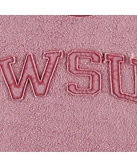 Women's Pressbox Crimson Distressed Washington State Cougars Ponchoville Pullover Sweatshirt