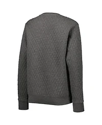 Women's Pressbox Heather Charcoal Ucf Knights Moose Quilted Pullover Sweatshirt