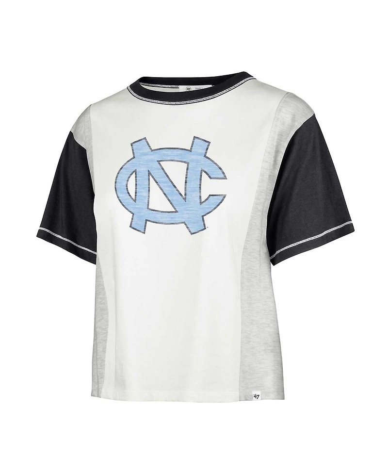 Women's '47 Brand White Distressed North Carolina Tar Heels Vault Premier Tilda T-shirt