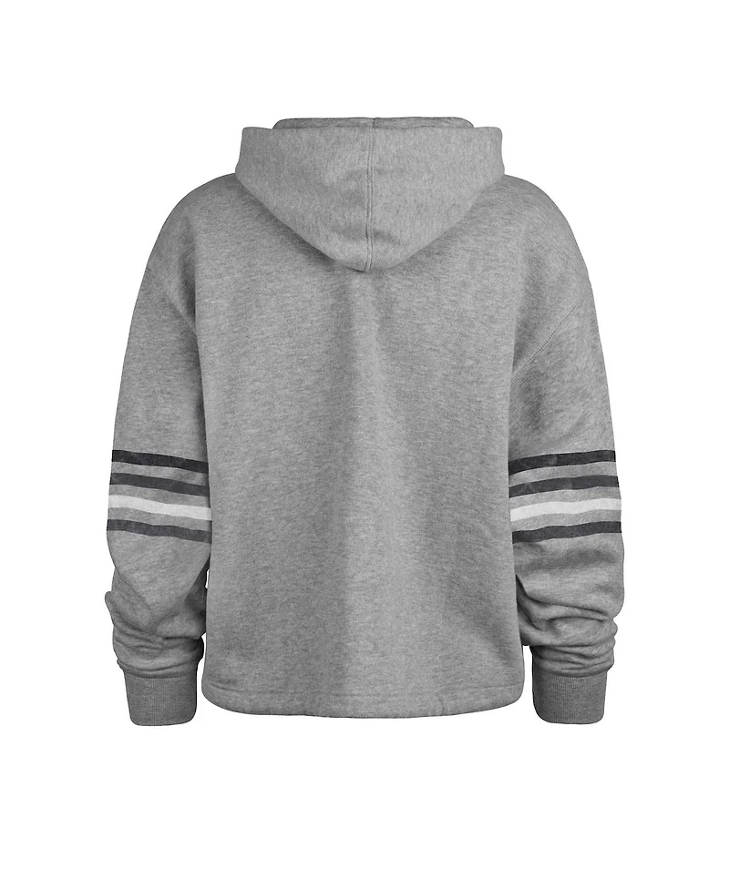 Women's '47 Brand Heather Gray Distressed Las Vegas Raiders Upland Bennett Pullover Hoodie