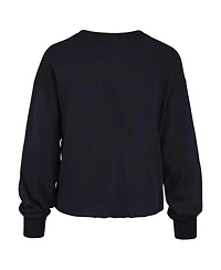 Women's '47 Brand Navy Distressed Auburn Tigers Bottom Line Parkway Long Sleeve T-shirt