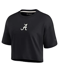 Women's Fanatics Signature Black Alabama Crimson Tide Super Soft Boxy Cropped T-shirt