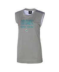 Women's Gray Miami Dolphins No Sweat Tank Top
