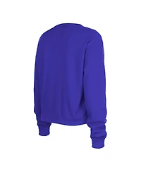 Women's New Era Purple Baltimore Ravens Thermal Crop Long Sleeve T-shirt