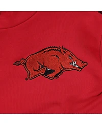 Women's Gameday Couture Cardinal, Black Arkansas Razorbacks Matchmaker Diagonal Cowl Pullover Hoodie