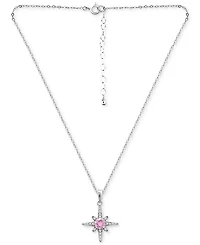 Giani Bernini Cubic Zirconia Celestial Star Pendant Necklace in Sterling Silver, 16" + 2" extender, Created for Macy's