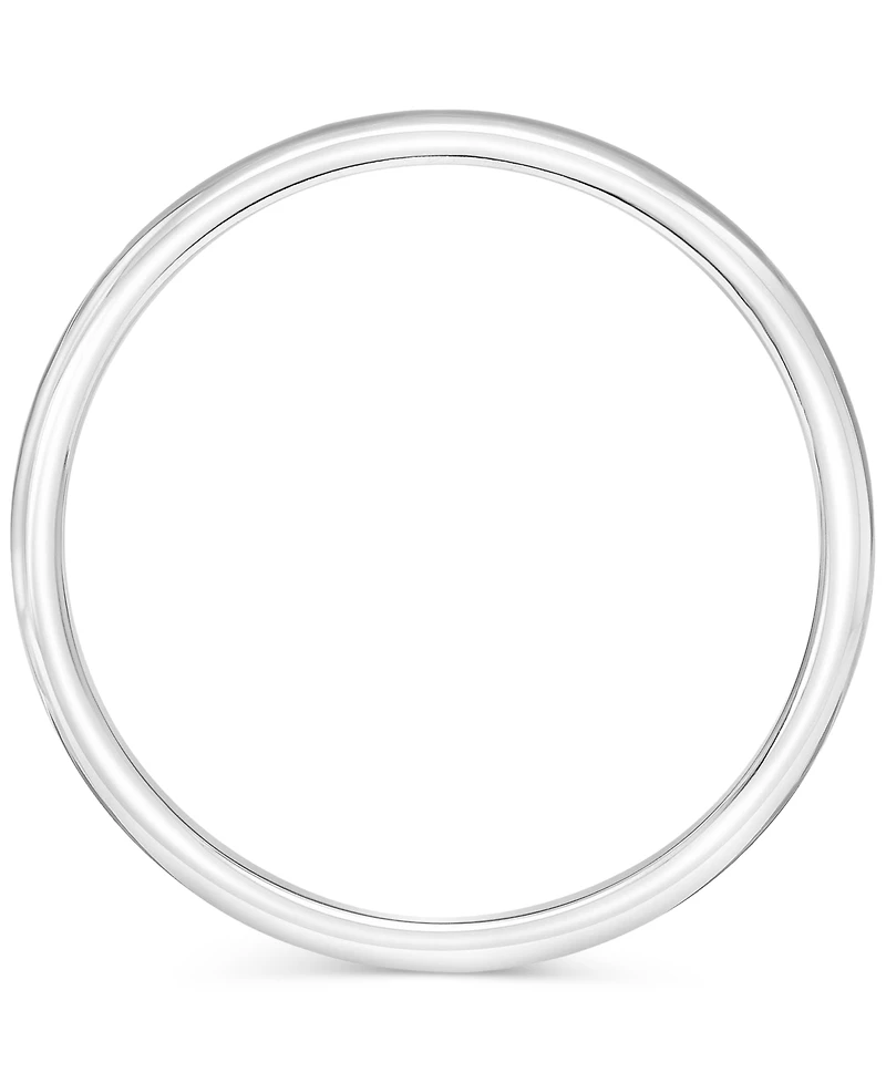 Polished Comfort Fit Wedding Band in Platinum