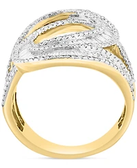 Effy Diamond Baguette Swirl Statement Ring (2-1/10 ct. t.w.) in 14k Gold