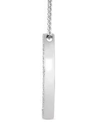 Diamond Openwork Double Oval 18" Pendant Necklace (1/2 ct. t.w.) in Sterling Silver