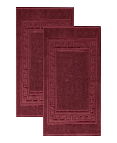 Superior Cotton Greek Key Infinity Border 2-Pc. Bath Rug Set