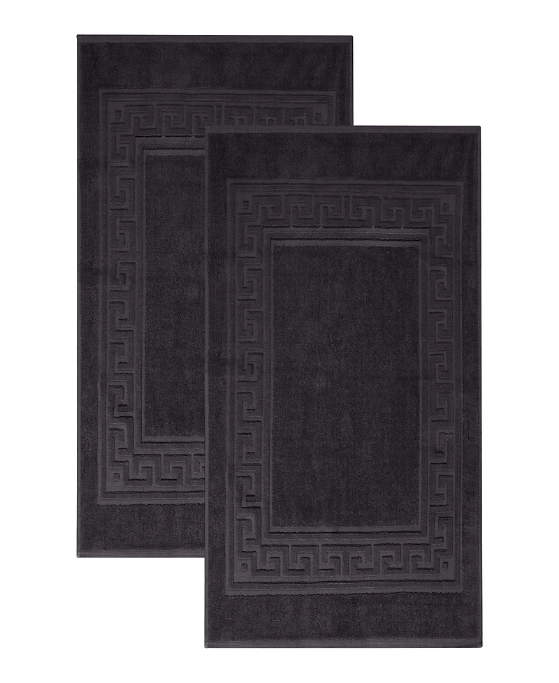 Superior Cotton Greek Key Infinity Border 2-Pc. Bath Rug Set
