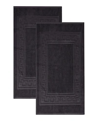 Superior Cotton Greek Key Infinity Border 2-Pc. Bath Rug Set