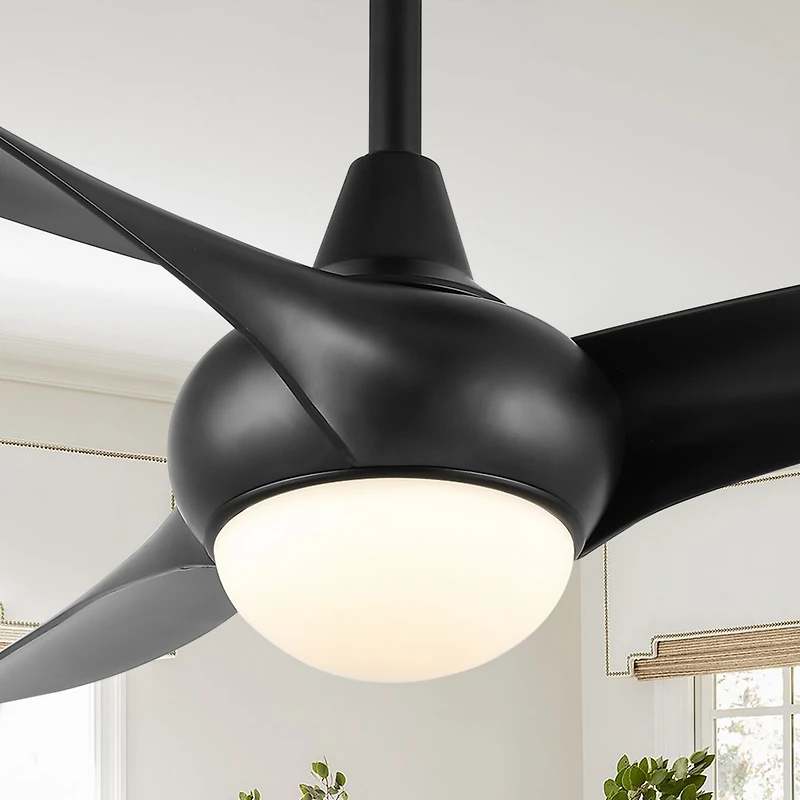 Jonathan Y Aviator Coastal Retro Iron/Plastic Swirl Integrated Led Ceiling Fan