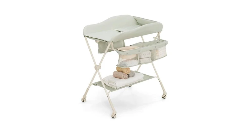 Baby Diaper Changing Table with Water Basin Wheel