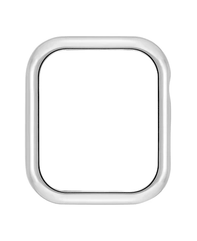 Anne Klein Women's Polished Silver-Tone Alloy Metal Protective Case designed for Apple Watch 45mm