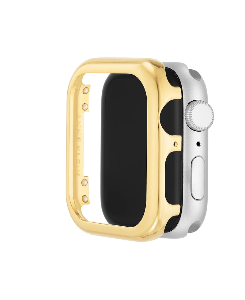 Anne Klein Women's Polished Gold-Tone Alloy Metal Protective Case designed for Apple Watch 44mm