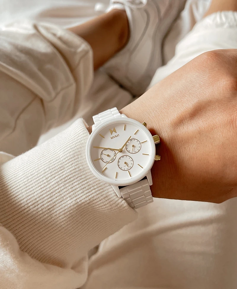 Mvmt Nova White Ceramic Bracelet Watch 38mm