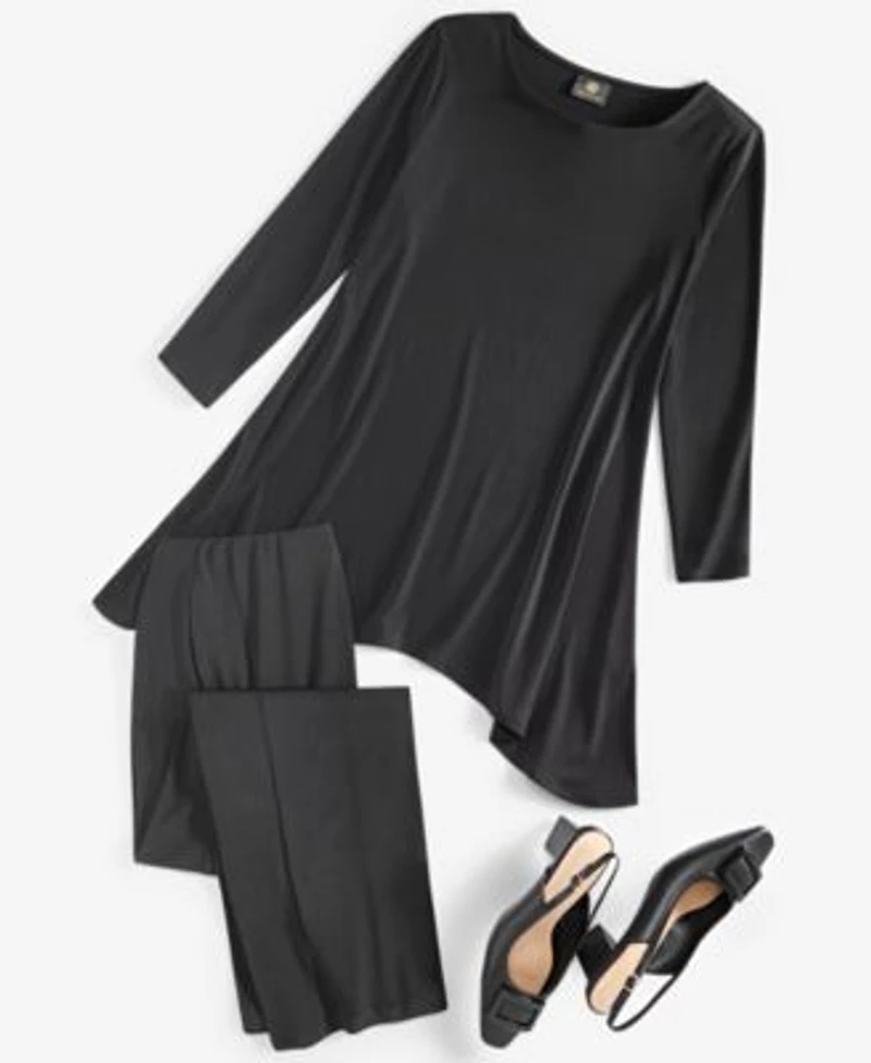 Jm Collection Womens 3 4 Sleeve Top Pull On Pants Created For Macys